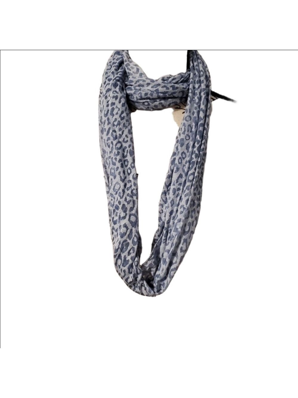 Life Is Beautiful Animal Print Infinity Scarf Blue